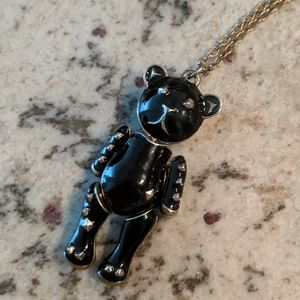 Adjustable Teddy Bear Pendant Necklace